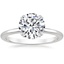 18K White Gold Aveline Solitaire Ring, smalltop view