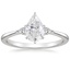 18K White Gold Aria Three Stone Diamond Ring (1/10 ct. tw.), smalltop view