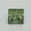 1.30 Ct. Fancy Vivid Green Princess Lab Grown Diamond