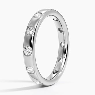 Cara Flush Set Eternity Lab Diamond Ring in Platinum