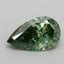 0.82 Ct. Fancy Vivid Pacific Green Pear Lab Grown Diamond