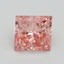 3.17 Ct. Fancy Vivid Pink Princess Lab Grown Diamond