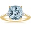 18K Yellow Gold Aria Three Stone Diamond Ring (1/10 ct. tw.), smalltop view