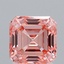 2.06 Ct. Fancy Intense Orangy Pink Asscher Lab Grown Diamond