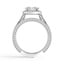 Cushion Halo Double Band Diamond Ring, smallview