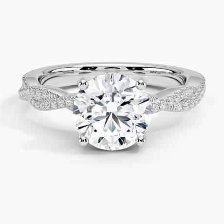 Platinum Adorned Luxe Petite Twisted Vine Diamond Ring