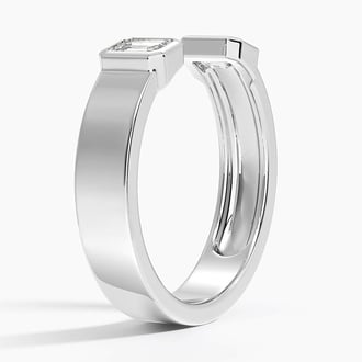 Peyton Emerald-Cut Lab Diamond Open Ring (1/2 ct. tw.) in Platinum