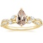 18K Yellow Gold Luxe Willow Diamond Ring (1/4 ct. tw.), smalltop view