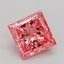 1.08 Ct. Fancy Vivid Pink Princess Lab Grown Diamond