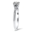 The Kristiana Ring, smalltop view on a hand