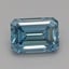 0.51 Ct. Fancy Vivid Blue Emerald Lab Grown Diamond