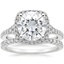 18KW Moissanite Joy Diamond Ring (1/3 ct. tw.) with Bliss Diamond Ring (1/5 ct. tw.), smalltop view
