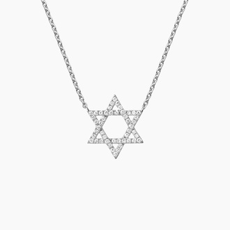 Star of David Diamond Necklace