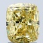 2.05 Ct. Fancy Vivid Yellow Cushion Lab Grown Diamond