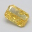 0.65 Ct. Fancy Vivid  Yellow Radiant Lab Grown Diamond