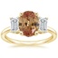 18K Yellow Gold Luxe Rhiannon Three Stone Diamond Ring (3/4 ct. tw.), smalltop view