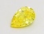 1.08 Ct. Fancy Vivid  Yellow Pear Lab Grown Diamond