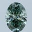 1.51 Ct. Fancy Vivid  Green Oval Lab Grown Diamond
