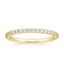 18K Yellow Gold Petite Shared Prong Eternity Diamond Ring (1/2 ct. tw.), smalltop view