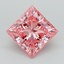 2.60 Ct. Fancy Vivid Pink Princess Lab Grown Diamond