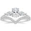 Platinum Luxe Cometa Diamond Ring (1/3 ct. tw.) with Elongated Luxe Flair Diamond Ring