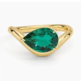 Silhouette Lab Emerald Cocktail Ring