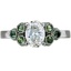 Custom Green Sapphire Trio Ring