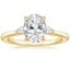 18K Yellow Gold Aria Perfect Fit Three Stone Diamond Ring, smalltop view