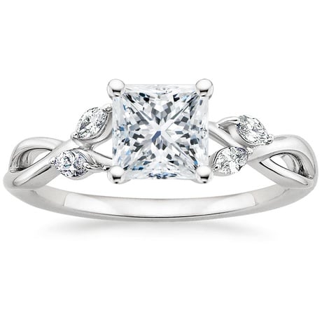 18K White Gold Willow Diamond Ring (1/8 ct. tw.) with Winding Willow Diamond Ring (1/8 ct. tw.)