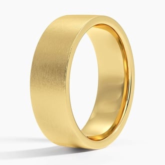Mojave Matte 7mm Wedding Ring in 18K Yellow Gold