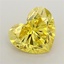 3.11 Ct. Fancy Vivid Yellow Heart Lab Grown Diamond