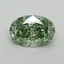 1.11 Ct. Fancy Vivid Pacific Green Oval Lab Grown Diamond