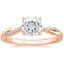 14K Rose Gold Petite Twisted Vine Diamond Ring (1/8 ct. tw.), smalltop view