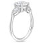 18K White Gold Luxe Opera Three Stone Diamond Ring, smallside view