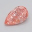 2.09 Ct. Fancy Vivid  Pink Pear Lab Grown Diamond
