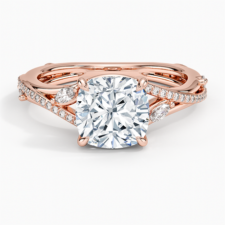 14K Rose Gold Begonia Vine Diamond Ring (1/4 ct. tw.)