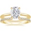 18K Yellow Gold Petite Elodie Ring with Luxe Sia Diamond Ring (1/5 ct. tw.)