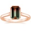 14K Rose Gold Luna 2mm Bezel Ring, smalltop view