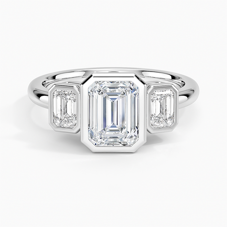 Rhiannon Bezel Three Stone Diamond Ring