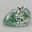 1.58 Ct. Fancy Vivid Green Pear Lab Grown Diamond