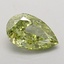 1.07 Ct. Fancy Vivid  Green Pear Lab Grown Diamond