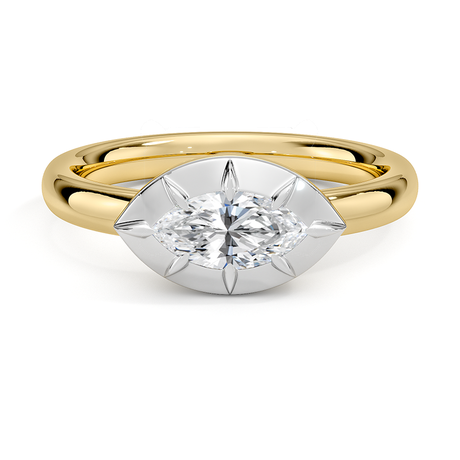 Harper Mixed Metal East-West Diamond Ring