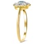 The Caris Ring, smalltop view on a hand