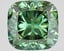 7.07 Ct. Fancy Vivid Green Cushion Lab Grown Diamond