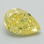 4.50 Ct. Fancy Vivid Yellow Pear Lab Grown Diamond
