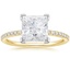 18K Yellow Gold Ballad Half Coverage Diamond Ring (1/8 ct. tw.), smalltop view