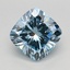 1.61 Ct. Fancy Vivid Blue Cushion Lab Grown Diamond