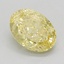 1.06 Ct. Fancy  Yellow Oval Lab Grown Diamond