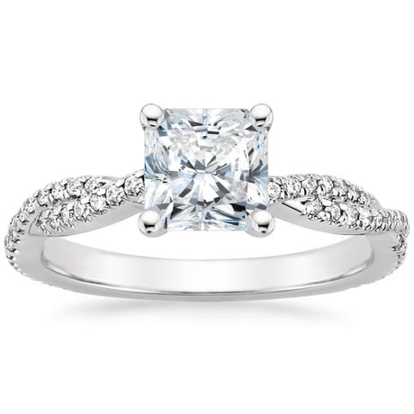 18K White Gold Petite Luxe Twisted Vine Bridal Set (1/2 ct. tw.)