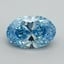 10.02 Ct. Fancy Vivid Blue Oval Lab Grown Diamond
